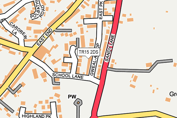 TR15 2DS map - OS OpenMap – Local (Ordnance Survey)