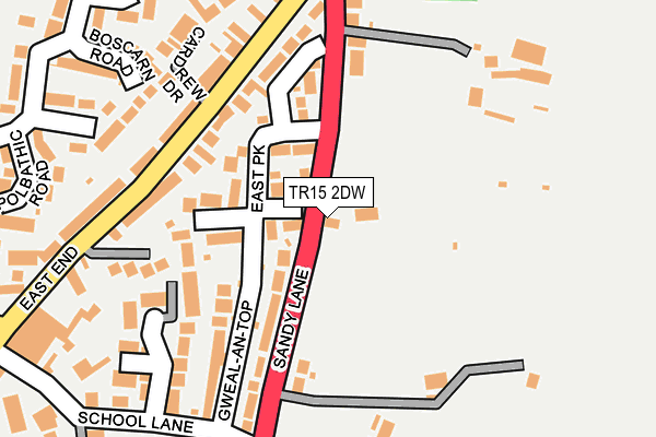 TR15 2DW map - OS OpenMap – Local (Ordnance Survey)