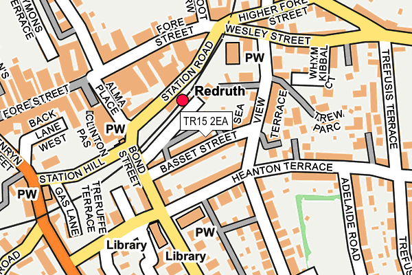 TR15 2EA map - OS OpenMap – Local (Ordnance Survey)