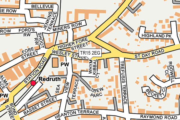 TR15 2EG map - OS OpenMap – Local (Ordnance Survey)