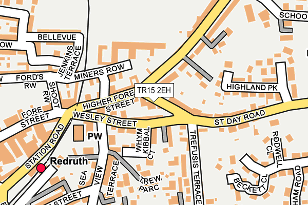 TR15 2EH map - OS OpenMap – Local (Ordnance Survey)