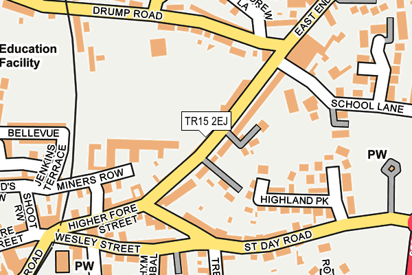 TR15 2EJ map - OS OpenMap – Local (Ordnance Survey)