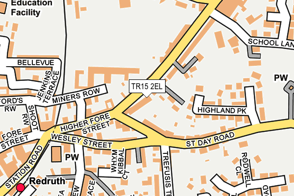 TR15 2EL map - OS OpenMap – Local (Ordnance Survey)