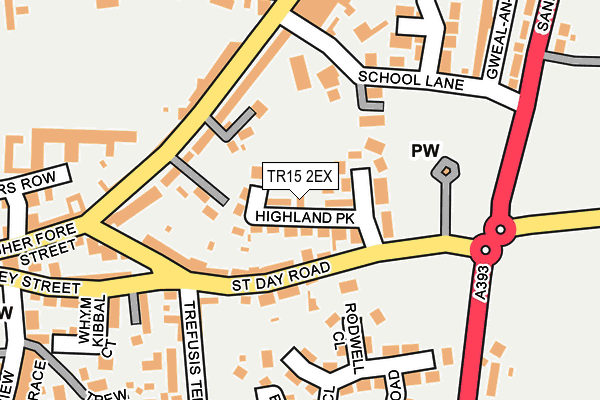 TR15 2EX map - OS OpenMap – Local (Ordnance Survey)