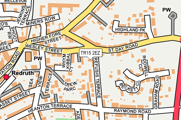 TR15 2EZ map - OS OpenMap – Local (Ordnance Survey)