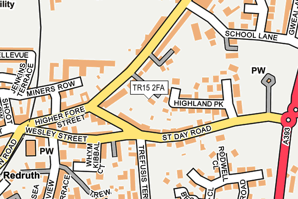 TR15 2FA map - OS OpenMap – Local (Ordnance Survey)