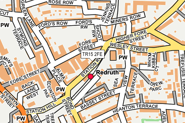 TR15 2FE map - OS OpenMap – Local (Ordnance Survey)