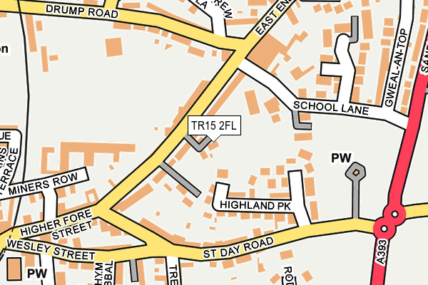 TR15 2FL map - OS OpenMap – Local (Ordnance Survey)