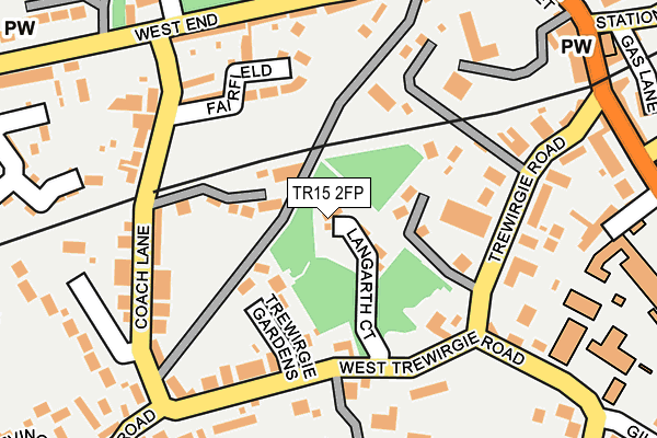 TR15 2FP map - OS OpenMap – Local (Ordnance Survey)