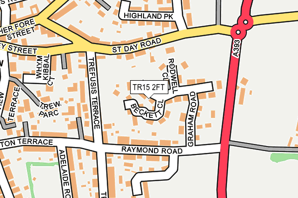 TR15 2FT map - OS OpenMap – Local (Ordnance Survey)