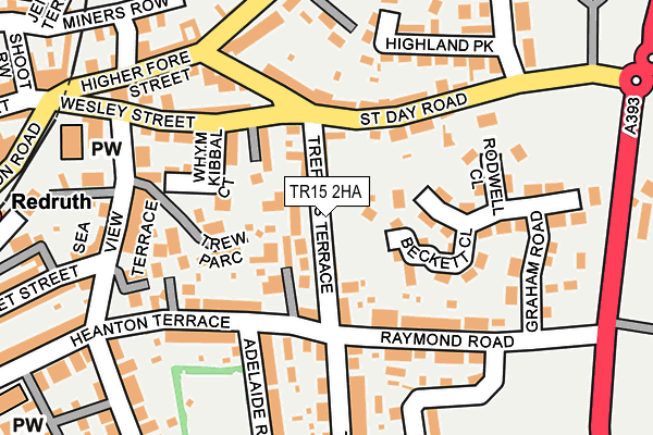 TR15 2HA map - OS OpenMap – Local (Ordnance Survey)