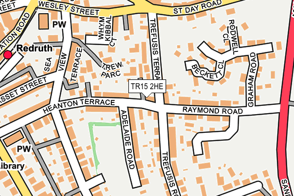 TR15 2HE map - OS OpenMap – Local (Ordnance Survey)