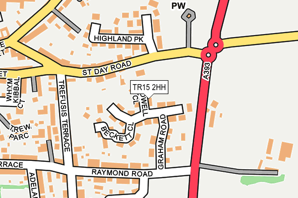 TR15 2HH map - OS OpenMap – Local (Ordnance Survey)
