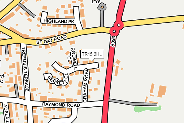 TR15 2HL map - OS OpenMap – Local (Ordnance Survey)
