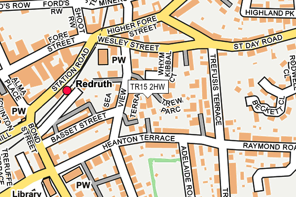 TR15 2HW map - OS OpenMap – Local (Ordnance Survey)