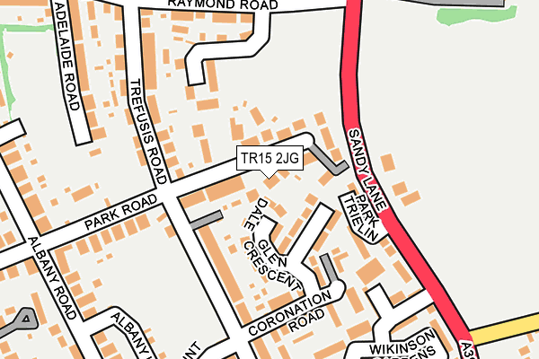 TR15 2JG map - OS OpenMap – Local (Ordnance Survey)