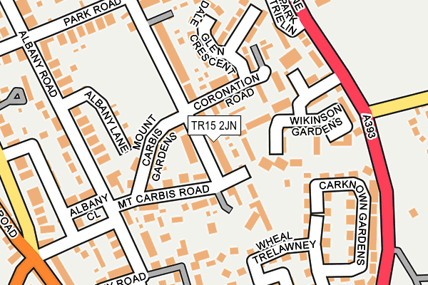 TR15 2JN map - OS OpenMap – Local (Ordnance Survey)