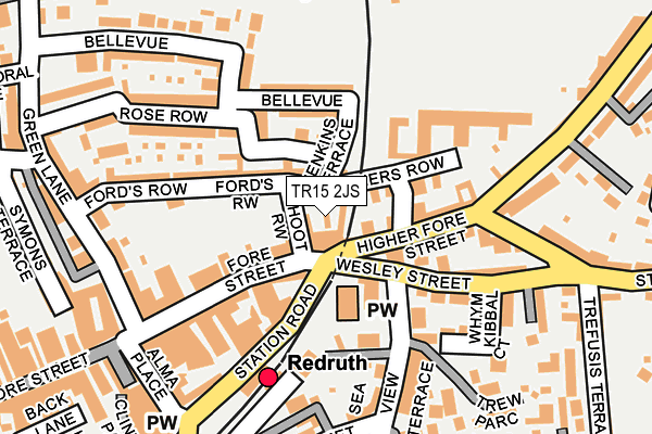 TR15 2JS map - OS OpenMap – Local (Ordnance Survey)