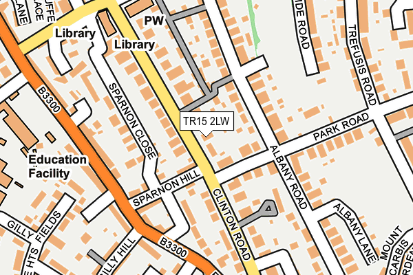 TR15 2LW map - OS OpenMap – Local (Ordnance Survey)