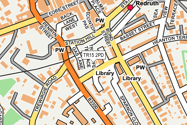 TR15 2PD map - OS OpenMap – Local (Ordnance Survey)