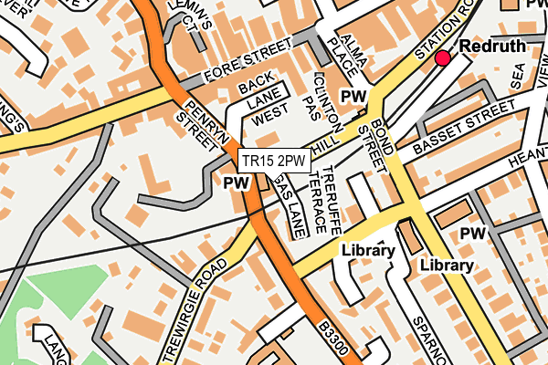 TR15 2PW map - OS OpenMap – Local (Ordnance Survey)