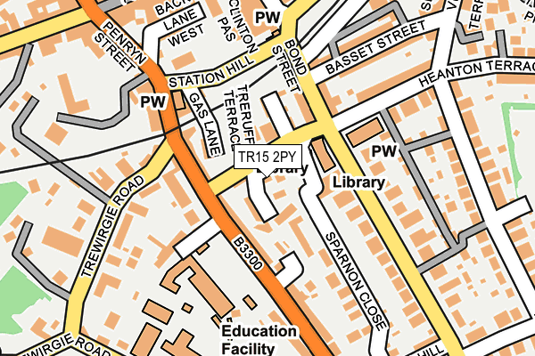 TR15 2PY map - OS OpenMap – Local (Ordnance Survey)