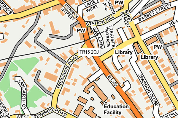 TR15 2QJ map - OS OpenMap – Local (Ordnance Survey)