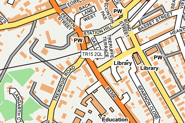 TR15 2QL map - OS OpenMap – Local (Ordnance Survey)