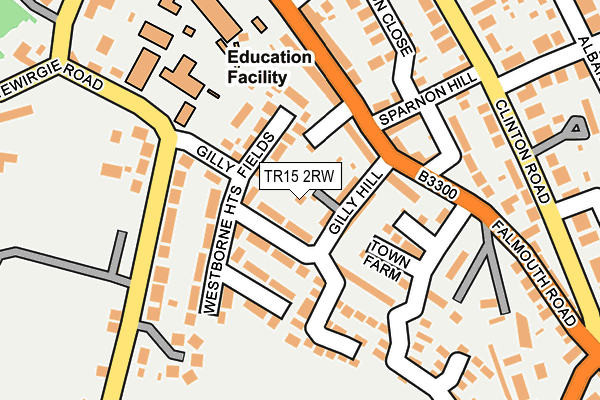 TR15 2RW map - OS OpenMap – Local (Ordnance Survey)