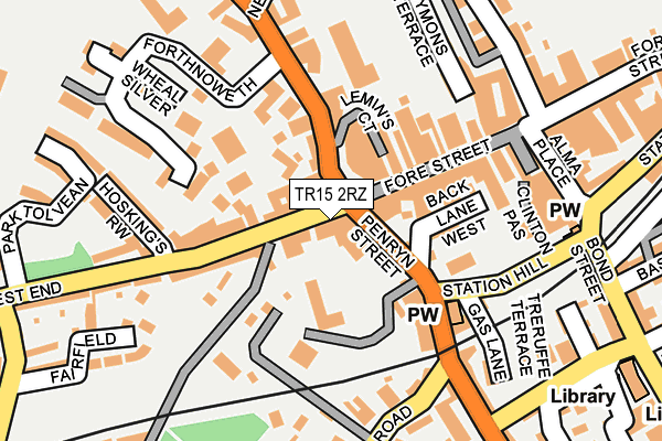 TR15 2RZ map - OS OpenMap – Local (Ordnance Survey)