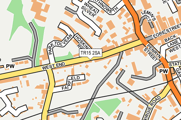 TR15 2SA map - OS OpenMap – Local (Ordnance Survey)