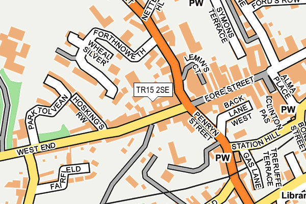 TR15 2SE map - OS OpenMap – Local (Ordnance Survey)