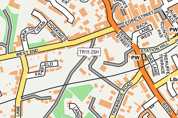 TR15 2SH map - OS OpenMap – Local (Ordnance Survey)