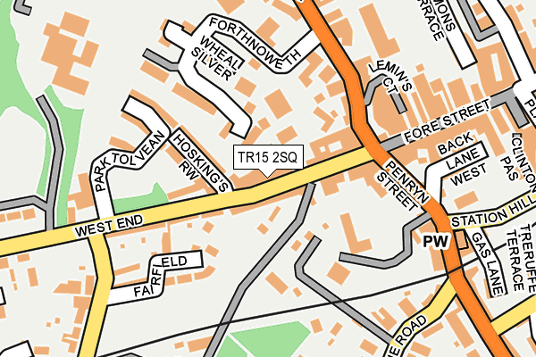 TR15 2SQ map - OS OpenMap – Local (Ordnance Survey)