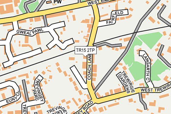 TR15 2TP map - OS OpenMap – Local (Ordnance Survey)