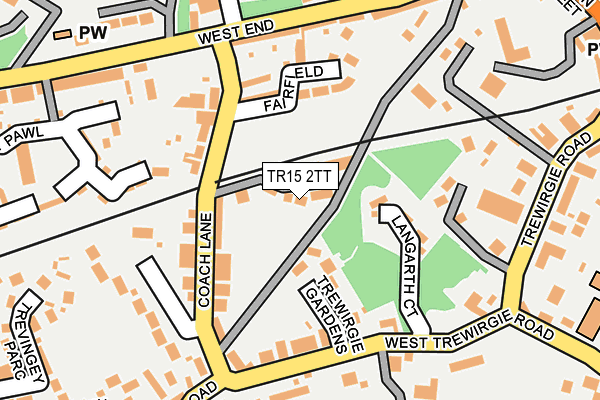 TR15 2TT map - OS OpenMap – Local (Ordnance Survey)