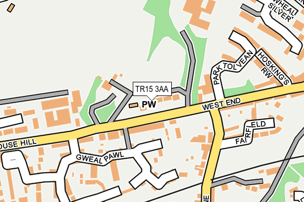 TR15 3AA map - OS OpenMap – Local (Ordnance Survey)
