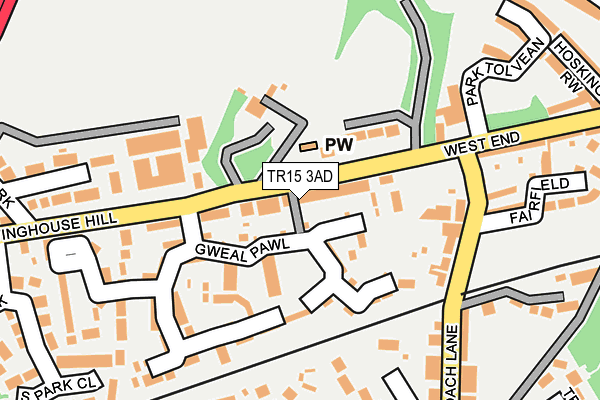 TR15 3AD map - OS OpenMap – Local (Ordnance Survey)