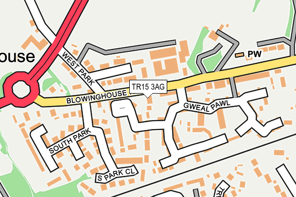 TR15 3AG map - OS OpenMap – Local (Ordnance Survey)