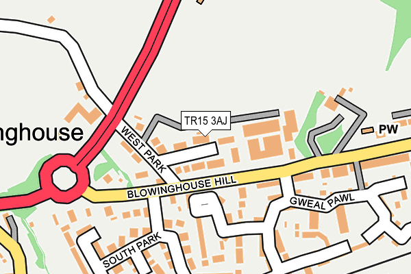 TR15 3AJ map - OS OpenMap – Local (Ordnance Survey)