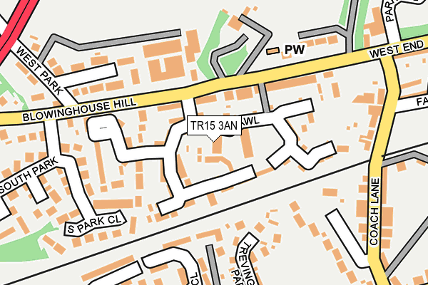 TR15 3AN map - OS OpenMap – Local (Ordnance Survey)