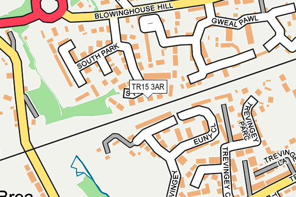 TR15 3AR map - OS OpenMap – Local (Ordnance Survey)