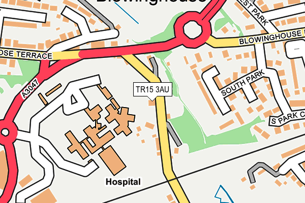 TR15 3AU map - OS OpenMap – Local (Ordnance Survey)