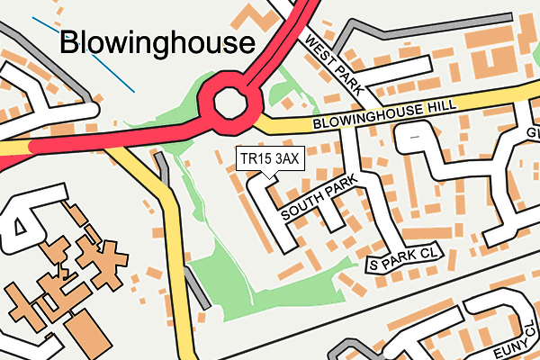 TR15 3AX map - OS OpenMap – Local (Ordnance Survey)