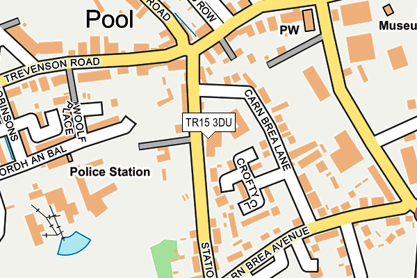 TR15 3DU map - OS OpenMap – Local (Ordnance Survey)