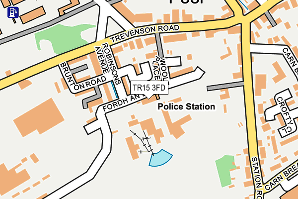 TR15 3FD map - OS OpenMap – Local (Ordnance Survey)