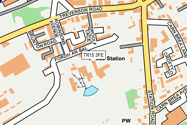 TR15 3FE map - OS OpenMap – Local (Ordnance Survey)