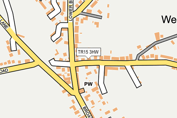 TR15 3HW map - OS OpenMap – Local (Ordnance Survey)