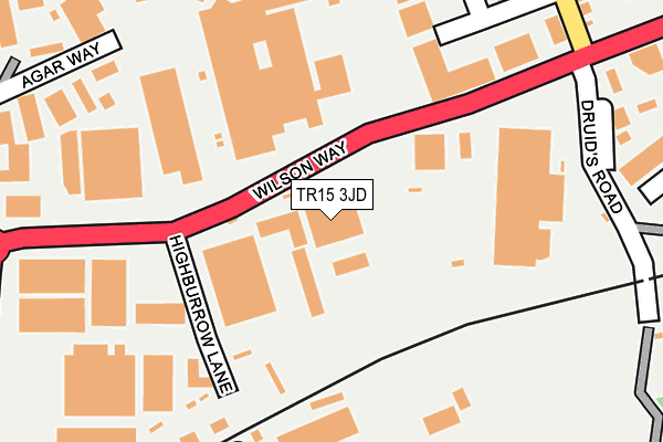TR15 3JD map - OS OpenMap – Local (Ordnance Survey)