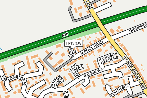 TR15 3JG map - OS OpenMap – Local (Ordnance Survey)